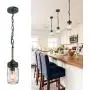 Mini Pendant Lights for Kitchen Island, Mason Jar Lights in Faux Wood Metal Finish, 4 Farmhouse Small Chandelier with Clear Glass Shade Mini Pendant Lights for Kitchen Island, Mason Jar Lights in Faux Wood Metal Finish, 4 Farmhouse Small Chandelier with Clear Glass Shade