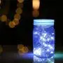 Solar Mason Jar Laternen Hängende Solar Mason Jar Deckel Laternen Solar Garten Laternen Mason Jar Laternen mit Deckeln Solar Jar Deckel Lichter LED Wasserdicht Zauberlaternen (Nicht inklusive Glas)