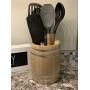 JRich Brands Miniature Barrel Kitchen Utensil Holder - Pantry Crock - Wine Decor - Barware Display - Storage Holder - Versatile Uses - In-Home/Commercial Bar - Light Brown Finish