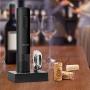 Secura Elektrischer Weinöffner, Automatische Elektrische Weinbottichöffner mit Folienk Cutter, wiederaufladbar (Schwarz)