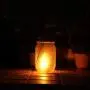 Solar-Marmorschachteln, 4er-Set LED Flammen-Effekt Licht, Solar Laternen für Outdoor Patio Party Garten Hochzeit Weihnachten Dekorationen (Marmorschachten/Griffe enthalten)
