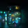 Solar Mason Jar Lights, 8er Pack 10 LED Deckellichter mit 8 Hängern (ohne Gläser), Wasserdichte Feen-/Glühwürmer-Lichter für Garten, Terrasse, Außenbereich, Hof, Rasen Dekoration (4 Farben)