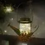 Solar Laterne Outdoor, Hängende Bewässerungsdose Solarbetriebene Lampe mit 20 LEDs Lichtern, IP65 Wasserdicht, Fairy Lights für Garten, Hof, Weg, Rasen, Weihnachtsdekoration Warme Weiß
