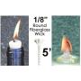 Dans Daughters Containers 1/8'' x 5 Foot Round Fiberglass Wick Kerosene Oil Lamp Lanterns Replacement Wicks Torch Wine Bottle Candle (18) (5) 002