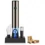 Electric Wine Opener with charging base, Automatic Corkscrew Rechargeable Touch-Sensor Wine Bottle Opener Set with Foil Cutter Vacuum Stopper, Wine Aerator Pourer for Wine Lover Electric Wine Opener with charging base, Automatic Corkscrew Rechargeable Touch-Sensor Wine Bottle Opener Set with Foil Cutter Vacuum Stopper, Wine Aerator Pourer for Wine Lover