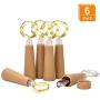 LED Weinbottich mit Korken – 20 LEDs, Batteriebetrieb für Party, Hochzeit, Weihnachten, Halloween, Bar Dekoration – Warmer Weißton