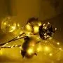 Decorman Weinvorratschloss-Lichter, 15er-Pack 10 LED Korkform Silberdraht LED Sterne-Fairy Mini Lichterketten für DIY/Dekoration/Party/Hochzeit/Weihnachten/Halloween (Warmweiß)