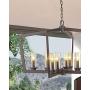 Eapudun Modern 8 Lights Metal Light Fixture, Farmhouse Chandelier for Dining Room and Kitchen Island, Oil Rubbed Bronze Finished with Clear Glass Shade, PDA1202-ORB