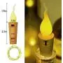 LoveNite Weinflaschen-Lichter, 8er Pack 20 LED Flammenlose Korkflaschen-Fadenlicht, Batteriebetrieben, Silberdraht, Mini-Feenlicht für DIY, Party, Weihnachten, Hochzeit Dekor (Kerzen-Weiß)