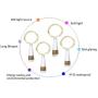 Wine Bottle Lights with Cork,USB Rechargeable LED Fairy Lights 4 Pack 20 LED USB Powered Cork Shape Mini String Light for Wedding,Christmas,Party,Halloween,Birthday,Bar Decoration (Warm White)