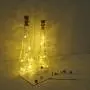 Decorman Weinvorratschloss-Lichter, 15er-Pack 10 LED Korkform Silberdraht LED Sterne-Fairy Mini Lichterketten für DIY/Dekoration/Party/Hochzeit/Weihnachten/Halloween (Warmweiß)