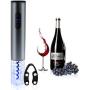 Electric Wine Bottle Opener with Foil Cutter, Automatic Wine Corkscrew with LED Light (Stainless Steel), Batteries Not Included