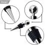 Bouchons en acier inoxydable JETKONG pour bouteilles de vin et de boissons, Design Ball, Jeu de 3 (Argent)