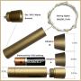 LOFTPLUS Bottle Lights Golden Metal Warm White Lights 1AA Battery-Operated with Daily Timer 6hours Blinking & All The Time On Modes