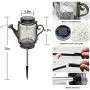 2er Set Glasbehälter Solar Laternen, Hängende Solar Laternen Outdoor Wasserdicht für Balkon Garten Hof Terrasse Dekoration (Warme Weiß)