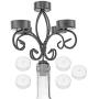 Southern Homewares Wine Bottle Topper Candelabra 5 Tea Light Holder With Candles