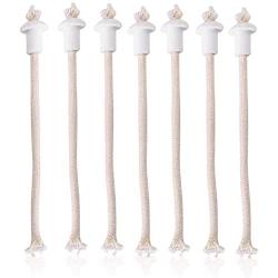 Lamp Wick - Delaman Ceramic Holders Torch Wine Bottle Oil Candle Lamp Fiber Ceramic Heat-Resistant Kerosene Wick 7Pcs