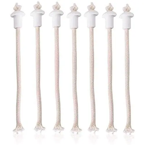 Lamp Wick - Delaman Ceramic Holders Torch Wine Bottle Oil Candle Lamp Fiber Ceramic Heat-Resistant Kerosene Wick 7Pcs Lamp Wick - Delaman Ceramic Holders Torch Wine Bottle Oil Candle Lamp Fiber Ceramic Heat-Resistant Kerosene Wick 7Pcs