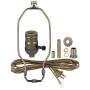 B&P Lamp Antique Brass Finish Table Lamp Wiring Kit with 10 Inch Harp, 3-Way Socket