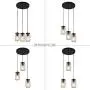 Suspensions en pot de verre YIINO pour îlot de cuisine, Black Retro Metal Glass Chandelier Light Fixture, Éclair Pendentif Industriel Ajustable à Suspendre pour Cuisine, Salle à Manger, Entrée, Bar, Café. Suspensions en pot de verre YIINO pour îlot de cuisine, Black Retro Metal Glass Chandelier Light Fixture, Éclair Pendentif Industriel Ajustable à Suspendre pour Cuisine, Salle à Manger, Entrée, Bar, Café.