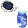 Solar Mason Jar Laternen Hängende Solar Mason Jar Deckel Laternen Solar Garten Laternen Mason Jar Laternen mit Deckeln Solar Jar Deckel Lichter LED Wasserdicht Zauberlaternen (Nicht inklusive Glas)