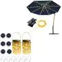 Lumières solaires pour parasol - 8 Modes + 6 Pack Lampes Solaires Mason Jar avec 30 LEDs Lumières solaires pour parasol - 8 Modes + 6 Pack Lampes Solaires Mason Jar avec 30 LEDs