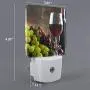 Frische Weintrauben und Rotwein-Stehlampen Nachtlicht mit Dämmerung bis zum Morgengrauen, intelligenter Sensor, weißes LED-Nachtlicht für Schlafzimmer, Badezimmer, Küche, Flur, Treppenhaus, Flur, energiesparend, Dekolampen für Schreibtisch