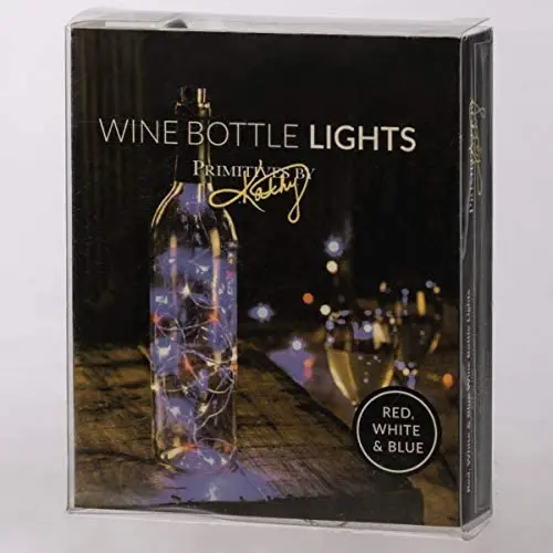 Lumières LED en bouteille de vin Primitives by Kathy, 147 cm, Rouge, Blanc & Bleu Lumières LED en bouteille de vin Primitives by Kathy, 147 cm, Rouge, Blanc & Bleu