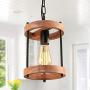 Eumyviv 1-Light Farmhouse Pendant Lighting, Rustic Hanging Light Fixture with Adjustable Chain for Kitchen Island Cafe Bar P0071