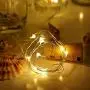 Weinflaschen Kork-Lichter 15er Set, 10 LED/ 40 Zoll Akkubetriebene Kupferdraht Mini Lichterkette, Farbige Glühbirnen-Fairy Lichter für Party, Weihnachten, Halloween, Hochzeit (Warmweiß)