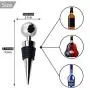 Bouchons en acier inoxydable JETKONG pour bouteilles de vin et de boissons, Design Ball, Jeu de 3 (Argent)