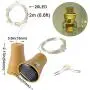 Lumières solaires pour bouteilles de vin, 20 LED étanches en cuivre, pour mariage, Noël, extérieur, fête, jardin, terrasse, décoration de passage (blanc chaud) Lumières solaires pour bouteilles de vin, 20 LED étanches en cuivre, pour mariage, Noël, extérieur, fête, jardin, terrasse, décoration de passage (blanc chaud)