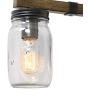 LNC Rustic Bathroom Light Fixtures Farmhouse Vanity Lighting with Mason Jar Glass, Wooden Finished, 29 inches