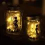 Guirlandes Lumineuses Solaires en Mason Jar, 12 Pièces, 30 LED, avec 12 Supports et 3 PVC. Décoration Idéale pour Courtyard, Jardin, Patio, Jardin, Famille, Fête, Anniversaire, Mariage. (Pas de Pots) Lumière Chaude.