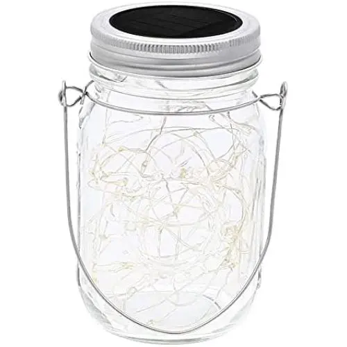 Solar Mason Jar Lights 20 LEDs Hängeleuchterdrahtlampe mit Deckelgriff Dekoration für Garten Bunte Beleuchtung 2m

Sonnenlicht Mason Jar Lichter 20 LEDs Hänge Laternen Lichtkette mit Deckel Griff Dekoration für Garten Farbige Beleuchtung 2m