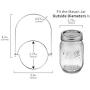 4er Pack Solar Mason Jar Lichter, 30 LEDs Hängende Solar Laternen Garten Dekoration Outdoor Lichter Warme Weiß für Tisch Dekoration Zauberkerzen für Garten Hochzeit Weihnachten Party (4er Pack Bunt)