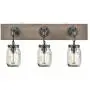 Éclairage Mural Étagère 3 Luminaires Style Paysage en Bois et Verre Éclairage Mural Étagère 3 Luminaires Style Paysage en Bois et Verre