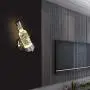 Moderne Wandlampe, Innenwandleuchte mit Weinflasenkranz, Beleuchtung mit Bläschenglas für Schlafzimmer, Flur, Raumdeko – Nicht dimmbaubar (Warme Weiß)