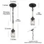 Optimant Lighting Mason Jar Pendant Lighting, Mini Farmhouse Hanging Light Fixture for Kitchen Island, Hallway, Sink, Foyer and Bedroom Optimant Lighting Mason Jar Pendant Lighting, Mini Farmhouse Hanging Light Fixture for Kitchen Island, Hallway, Sink, Foyer and Bedroom