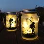 Alritz Solar Mason Jar Lid Lights - 30 LED Warm White Fairy String Lights Lid (Jars Not Included) for Patio Garden Yard Lawn Decor Fit for Regular Mouth Jars