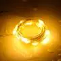 SODELIC Korken-Lichter für Weinflaschen, 10er-Set, 2,0 m (6,5 ft) mit 20 LEDs, wasserdicht, batteriebetrieben, silberne Draht-Lichterketten für Spirituosenflaschen, Basteln, Party, Halloween, Weihnachten, Bar Dekoration, warmweiß…