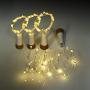 Wine Bottle Lights with Cork,USB Rechargeable LED Fairy Lights 4 Pack 20 LED USB Powered Cork Shape Mini String Light for Wedding,Christmas,Party,Halloween,Birthday,Bar Decoration (Warm White)