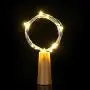 Wein-Gläser-Lichter mit Kork 8 Stück 1,5m 15 LEDs Silber Kupferdraht Batteriebetriebene LED Fairy Lights für DIY/Dekoration/Party/Hochzeit/Weihnachten/Halloween (Warme Weiß)