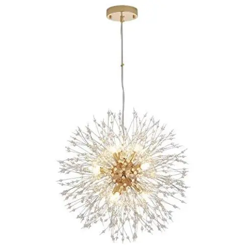 Suspension lumineuse moderne en cristal avec 8/9 ampoules, Chandelier sputnik type pétard, idéal pour salle à manger, chambre, cuisine, salon, hall, couloir (Or, 19,69in) Suspension lumineuse moderne en cristal avec 8/9 ampoules, Chandelier sputnik type pétard, idéal pour salle à manger, chambre, cuisine, salon, hall, couloir (Or, 19,69in)