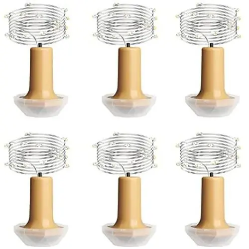 Tatasay Bottle Lights with Cork 2.6ft Silver Wire 9LED Fairy Mini String Light for Liquor Bottles Crafts Party Wedding Decor, 6 Pack Tatasay Bottle Lights with Cork 2.6ft Silver Wire 9LED Fairy Mini String Light for Liquor Bottles Crafts Party Wedding Decor, 6 Pack