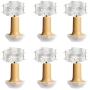 Tatasay Bottle Lights with Cork 2.6ft Silver Wire 9LED Fairy Mini String Light for Liquor Bottles Crafts Party Wedding Decor, 6 Pack