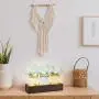 Holz-Schalen-Leuchten für Glasbehälter, Rustikale Landhausdeko mit künstlichen Blumen, Dekorativer Tabletts für Wohnzimmer, Esszimmer, Küche, Garten – Rustikal, Landhausstil.
