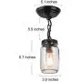 LALUZ Einbaulampen Deckenleuchte, Landhaus Stil Glasbehälter Leuchte für Küche, Eingangshalle, Ölbronze (6,7“ H x 3,9“W)