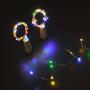 LED Kork Wein Flasche Sterne Glühbirnen LED-Lichterkette, Akkubetriebene Lichterkette mit 15 Mikro LED DIY für Bar, Wein, Schlafzimmer, Partys, Hochzeiten, Dekoration (6er Set, 75cm/2,5ft, Mehrfarbig)