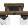 LNC Rustic Bathroom Light Fixtures Farmhouse Vanity Lighting with Mason Jar Glass, Wooden Finished, 29 inches